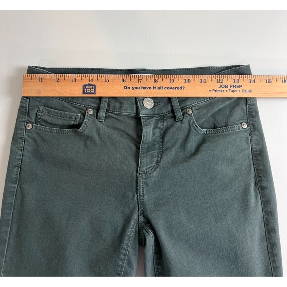 LOFT Women's Modern Skinny Jeans Dark Green Stretch Cotton Size 0 / 25 - Picture 6 of 9